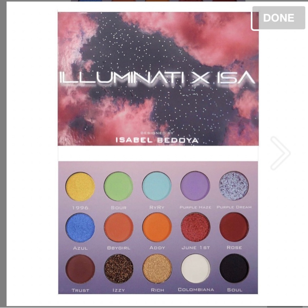 Illuminati X ISA Glam Eyeshadow Palette by Isabel Beddya
